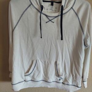 Mens XL Energy Zone White Hoodie with Black trim